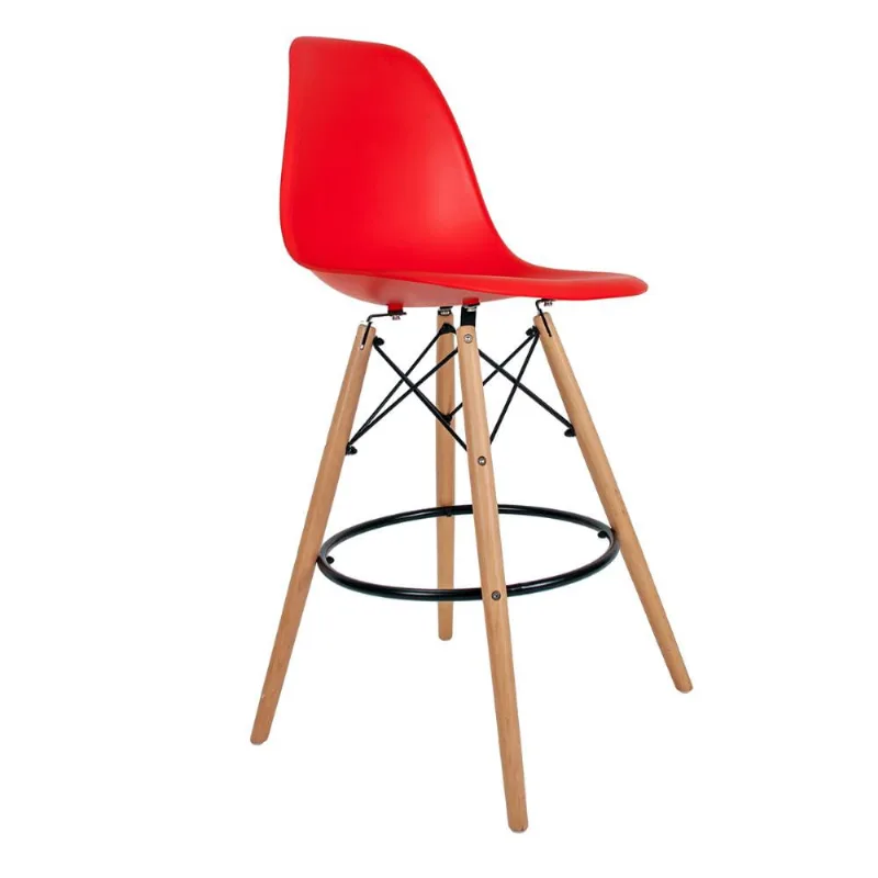 Banqueta Eames PP Empório Tiffany Vermelha