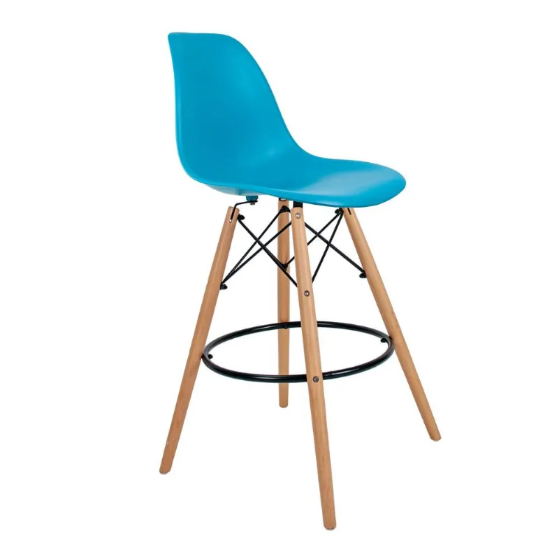 Banqueta Eames PP Empório Tiffany Azul Turquesa