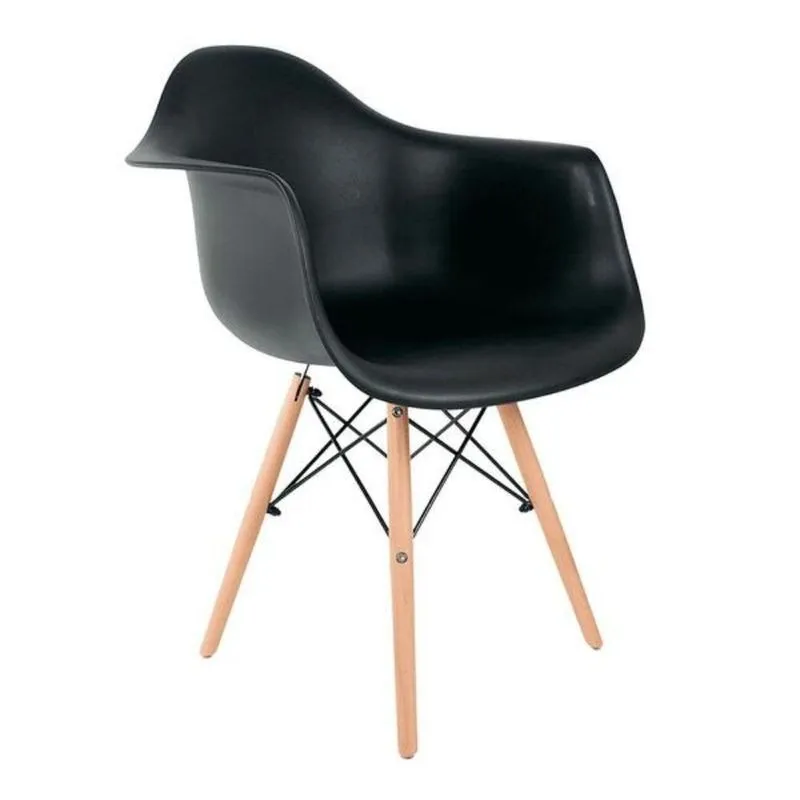 Cadeira Serbin ARM DSW Madeira PP Preto (MP)