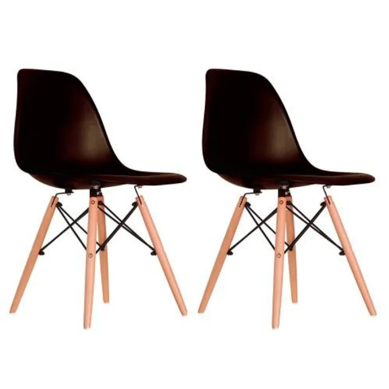 Conjunto 2 Cadeiras Eames Empório Tiffany Marrom