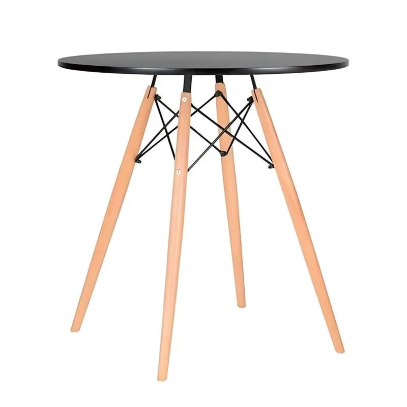 Mesa Redonda Serbin Eames DSW 70cm Tampo Preto (MP)