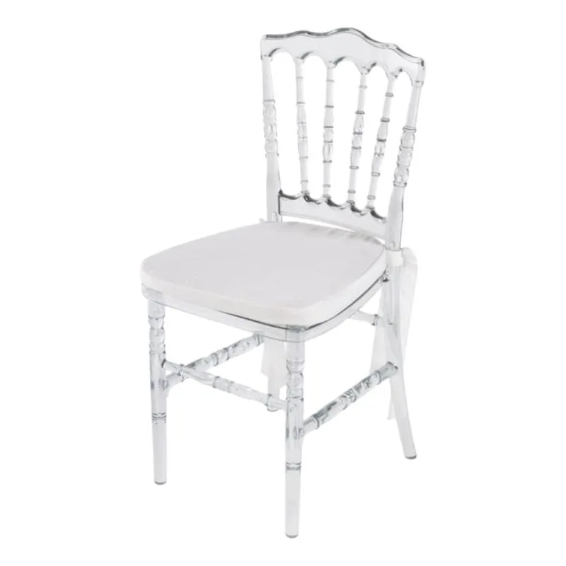 Cadeira Serbin Dior Transparente Com Almofada Branco (MP)