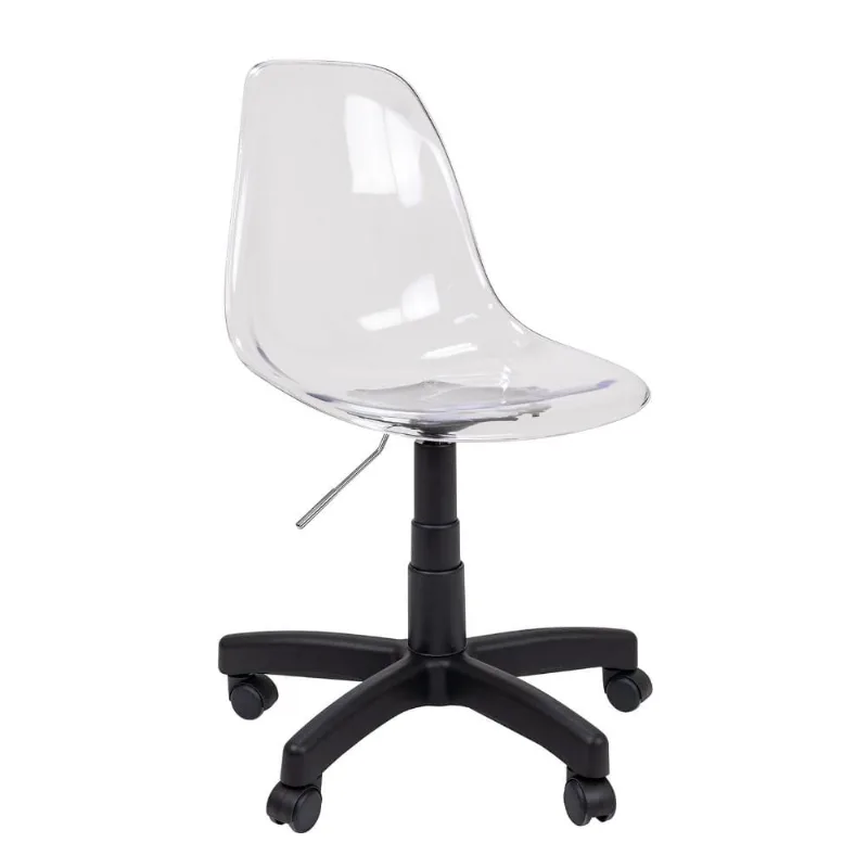Conjunto 2 Cadeiras Eames Transparente Office Preto