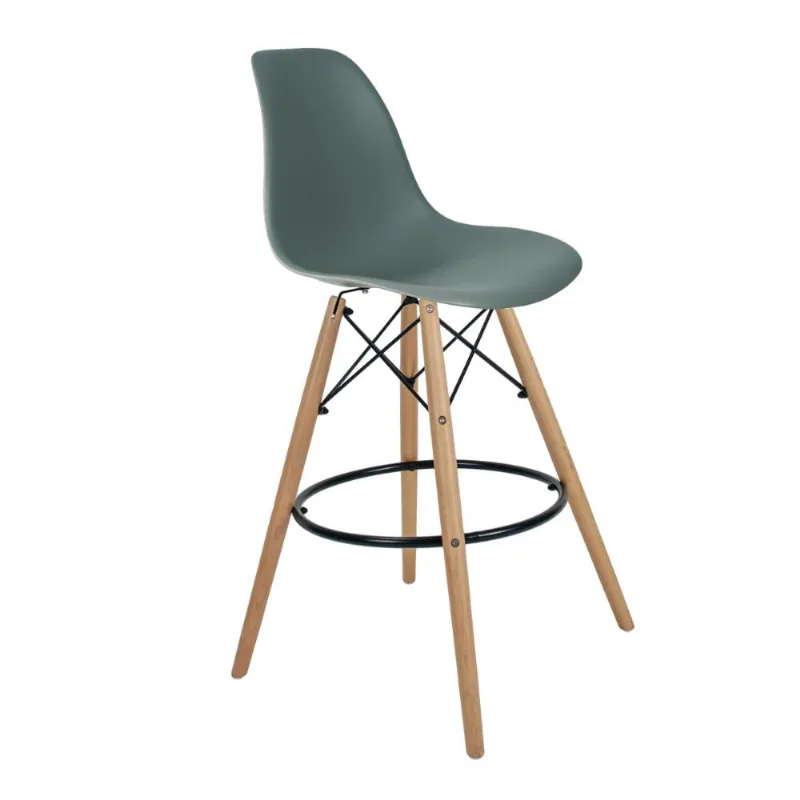Banqueta Eames Empório Tiffany Cinza