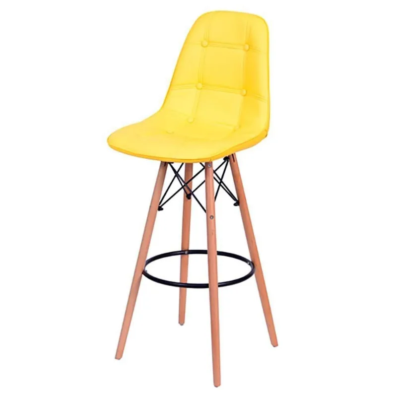 Banqueta Eames Botonê Empório Tiffany Amarelo