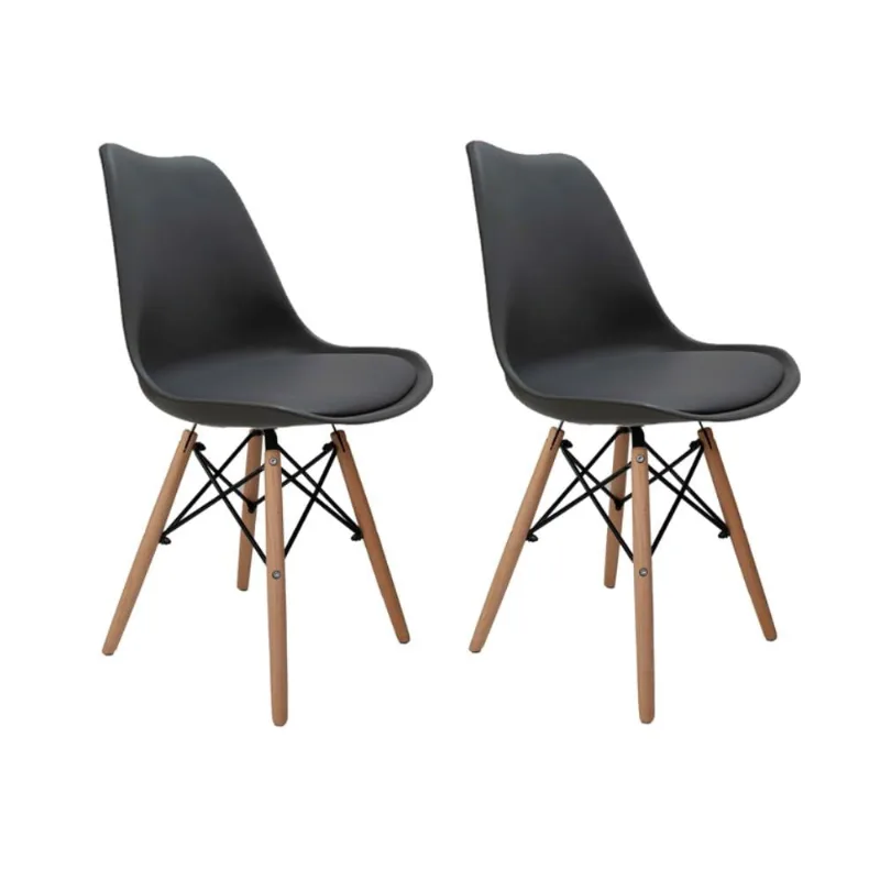 Conjunto 2 Cadeiras Saarinen Empório Tiffany Cinza