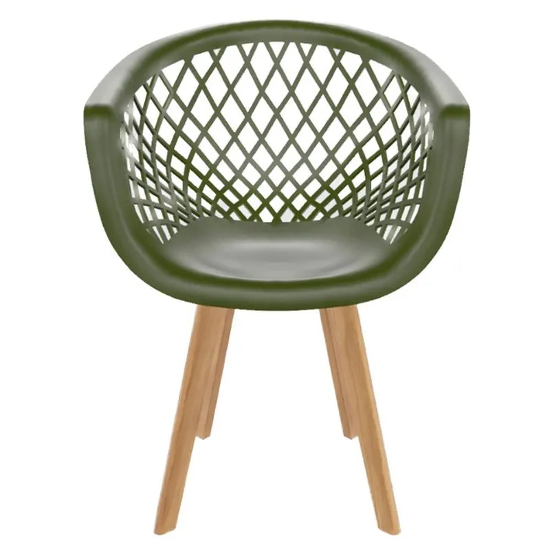 Conjunto de Cadeiras 2 Unidades Seat&Co Web Verde Wood