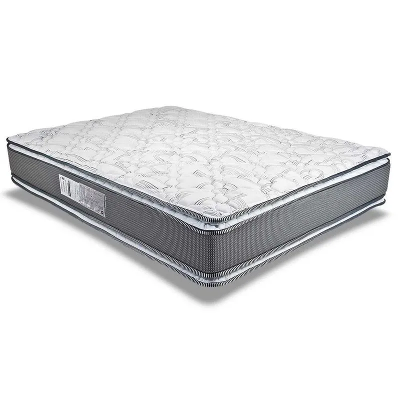 Colchão Casal Molas Ensacadas MasterPocket Lucksfaction Plus Pillow Top Gray (138x188x30) - Luckspuma