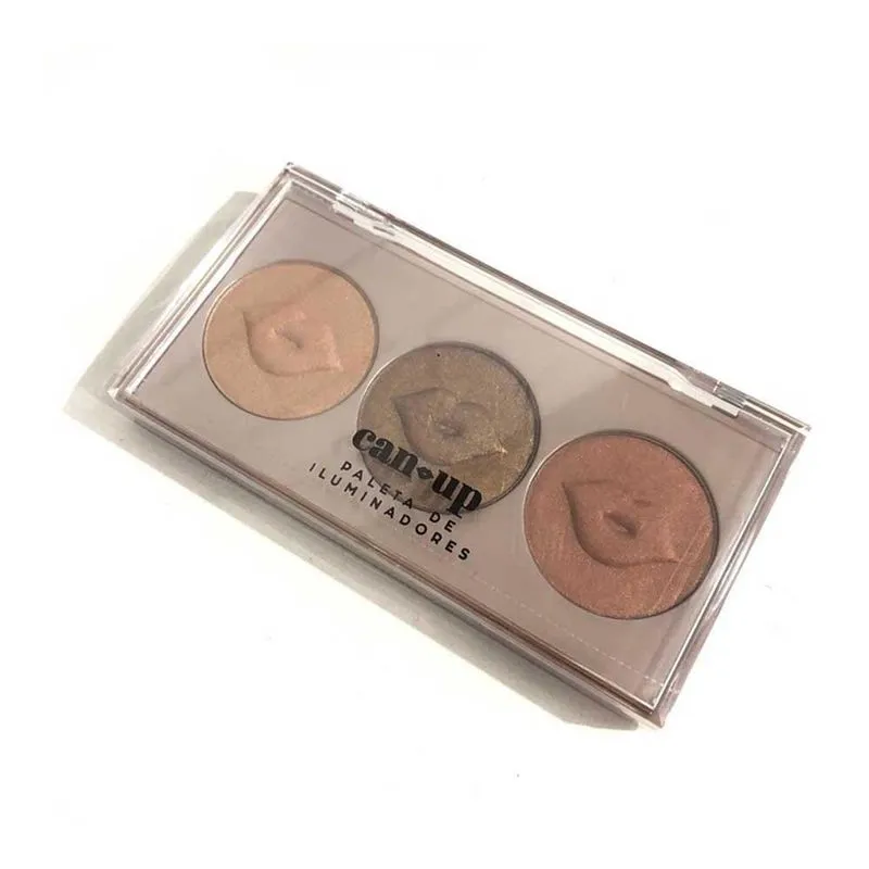 Paleta De Iluminadores 3 Cores Can-up Tons Escuros Kit 2