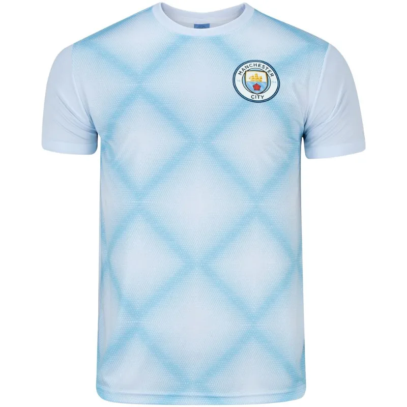 Camiseta do Manchester City Masculina Rowsley Branco GG