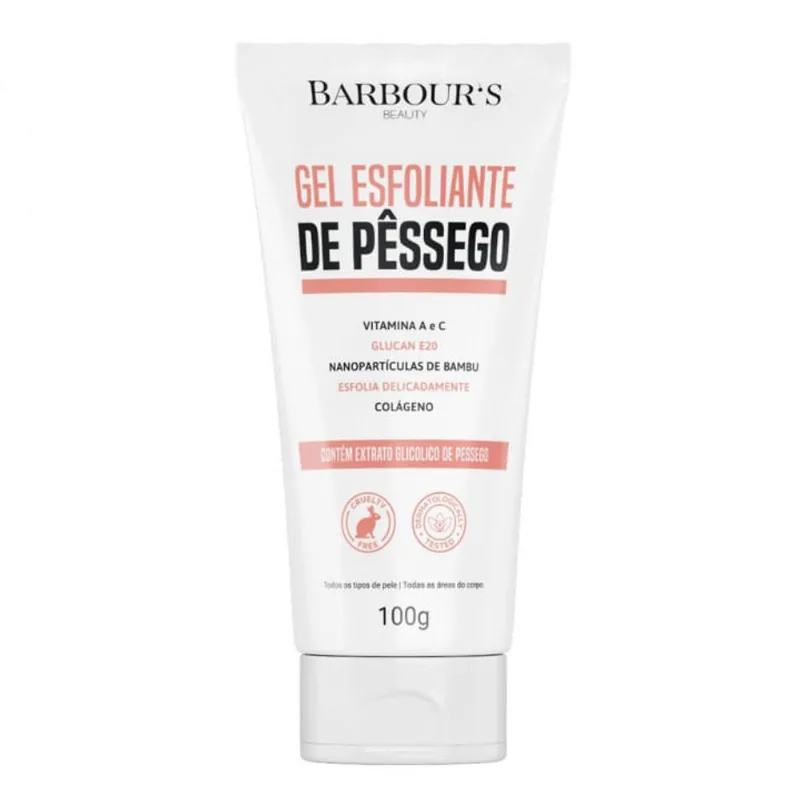 Gel Esfoliante Barbours Beauty Hidratante De Pêssego 100ml