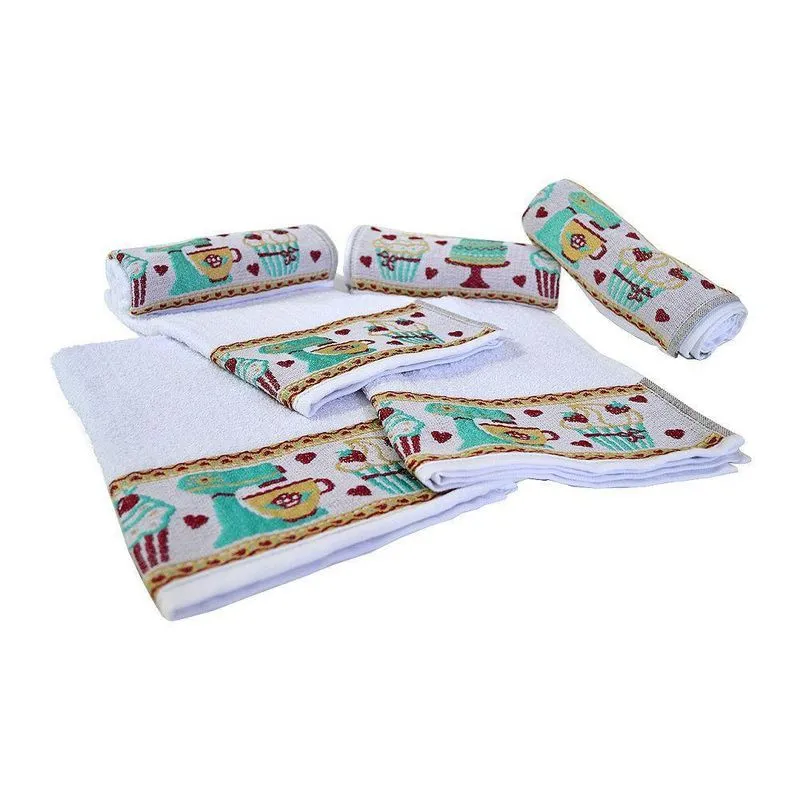 Kit 6 Guardanapo Atoalhado Copa Bom Apetit Cookies/branco