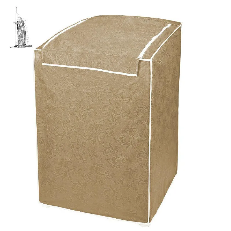 Capa Para Máquina De Lavar Roupas Impermeável 10kg/12kg Bege