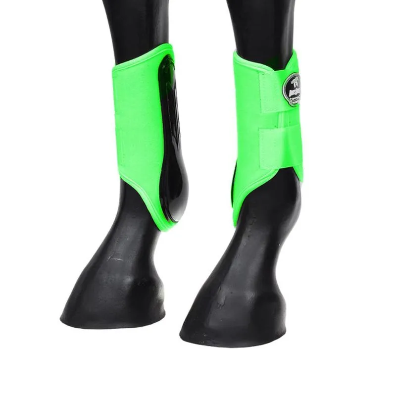 Caneleira Boots Horse Neoprene Verde Limão 24cm