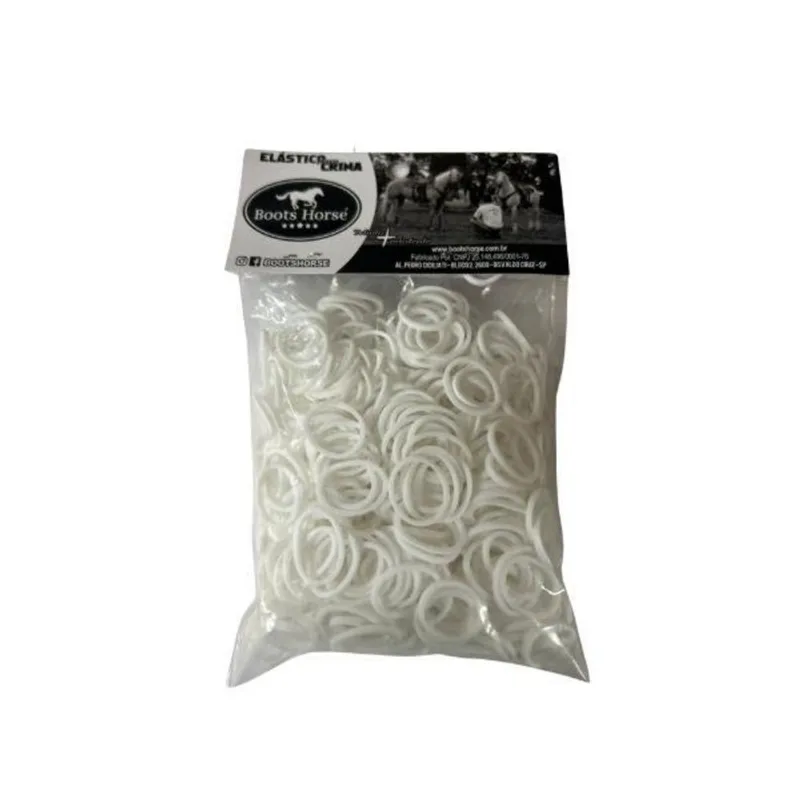 Elástico Para Crina De Cavalo - Cor Branco