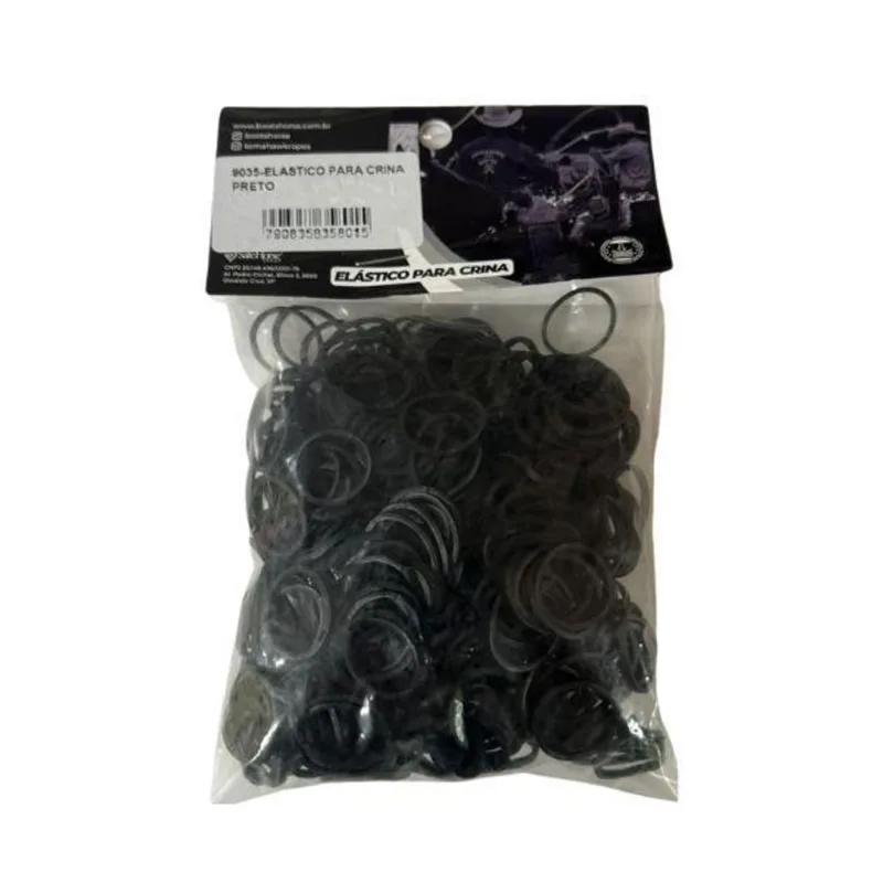 Elástico Para Crina De Cavalo - Cor Preto