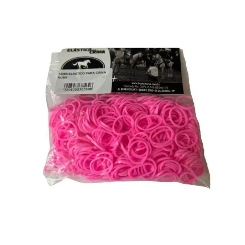 Elástico Para Crina De Cavalo - Cor Rosa