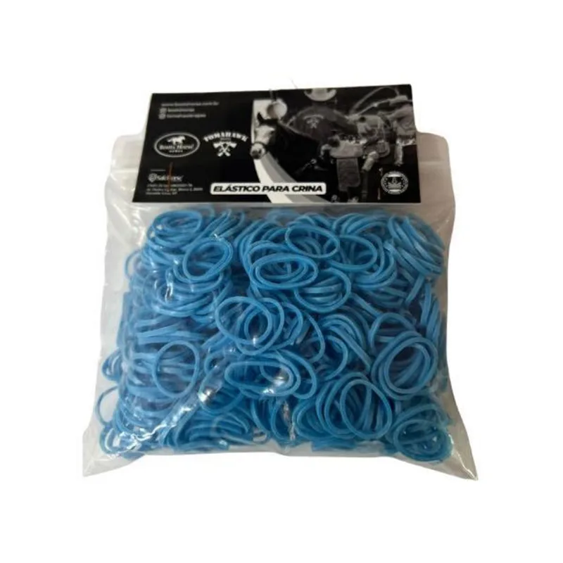 Elástico Para Crina De Cavalo - Cor Azul Turquesa