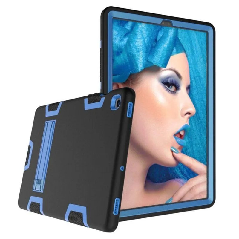 Capa Anti-shock Galaxy Tab A 10.1 2019 Preto/azul + Película