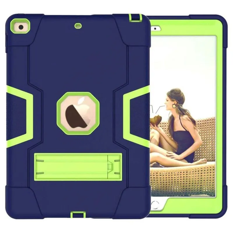 Capa Anti-Shock Ipad 9 Geração 10.2 Azul/verde
