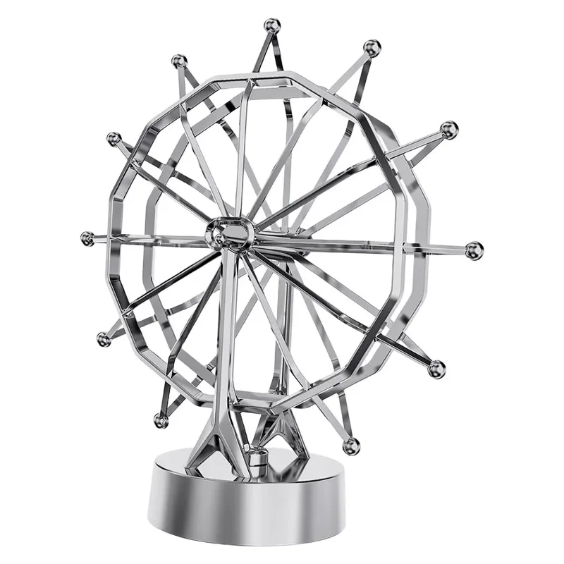Pendulo De Newton Roda Gigante Cinético Usb Movimento Perpetuo Decoração De Mesa Geek Nerd