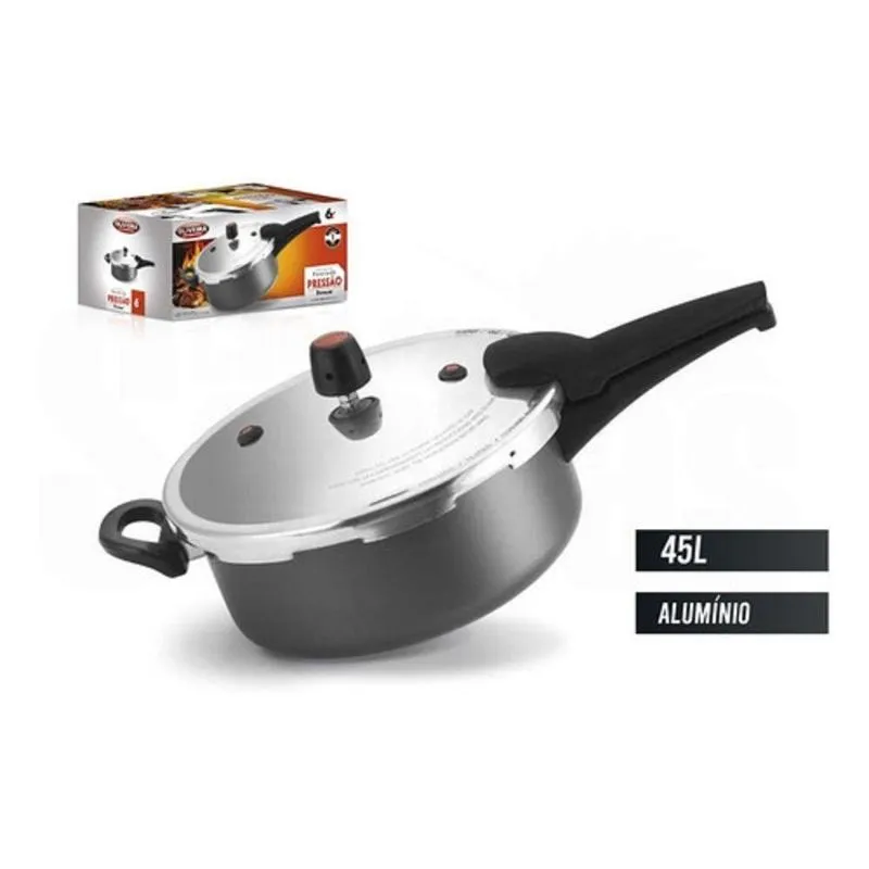 Panela De Pressao 4,5l Fechamento Externo Unic Grafite Grafi