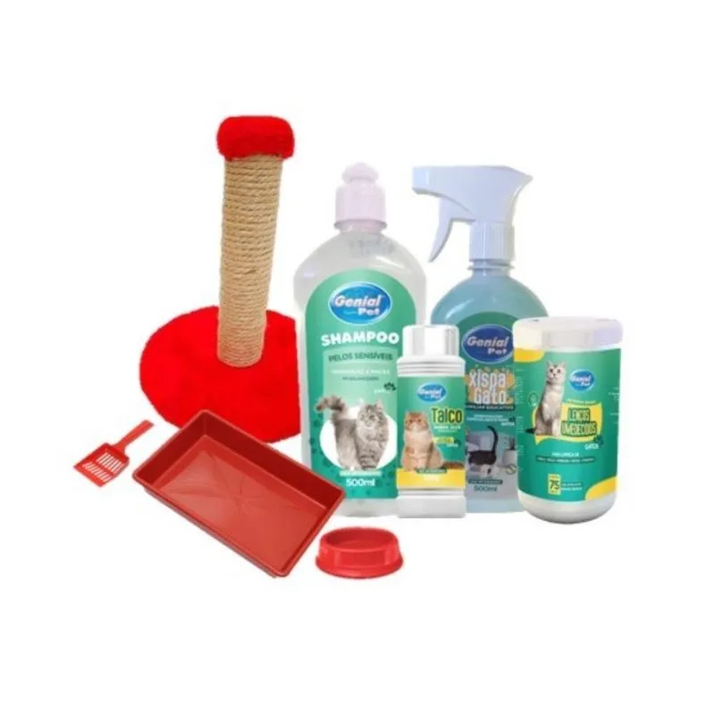 Kit Higiênico Meu Gatinho 8 Itens