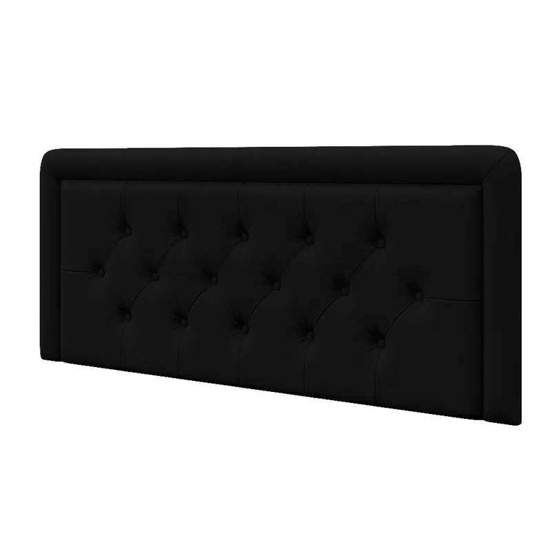 Cabeceira Box Slim Capitonê 1.4 Retrô Pávia Preto