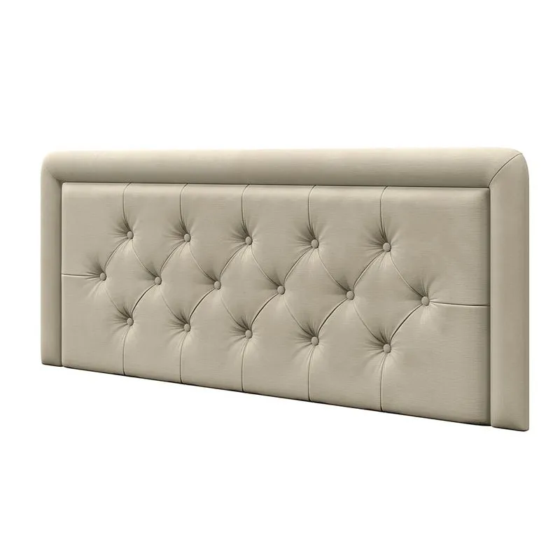 Cabeceira Box Slim Capitonê 1.6 Retrô Pávia Bege