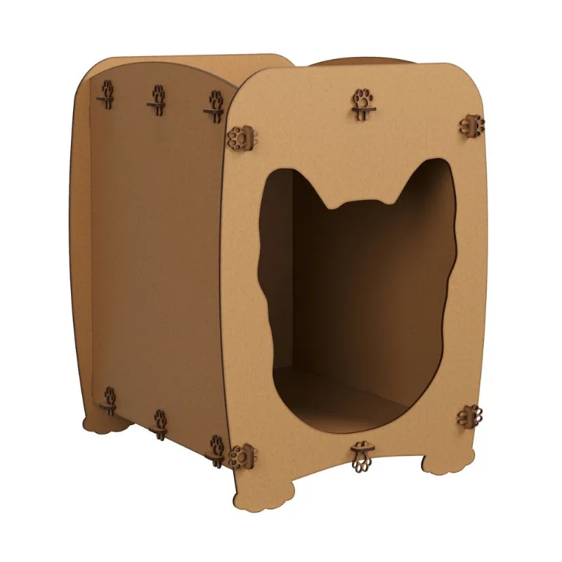 Mesa De Cabeceira Casinha Pet Dog Natural