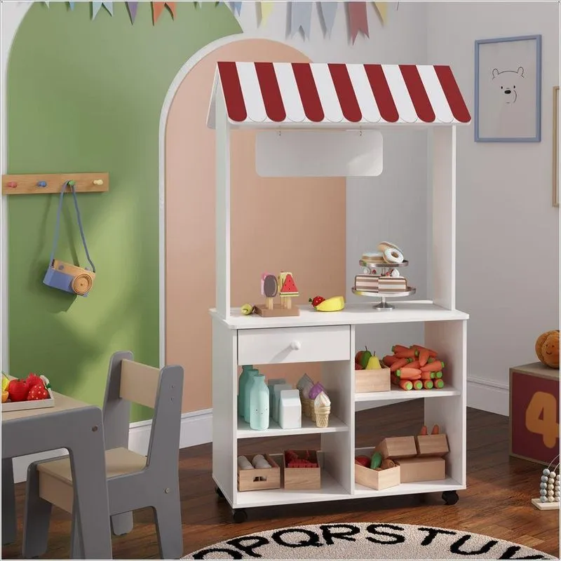 Lojinha Infantil Branco Azul Vermelho