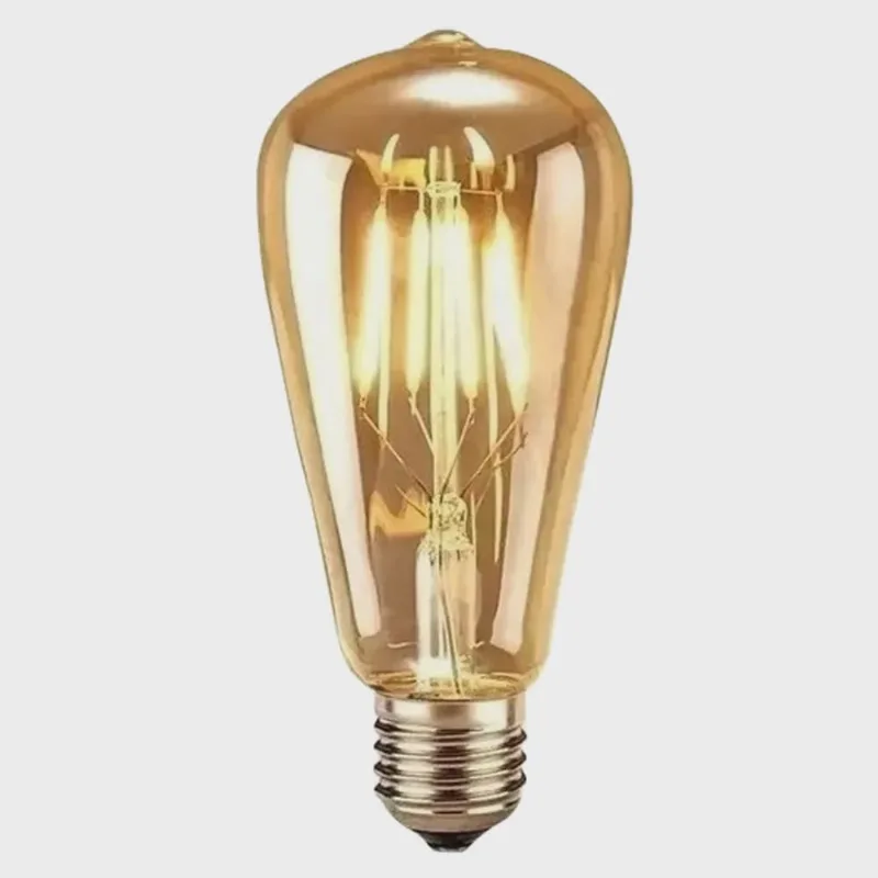 Lâmpada Vintage Filamente Led Decorativa Retrô Vintage Âmbar ST64 4W 320LM Gmh Trade LST64-SC-4W