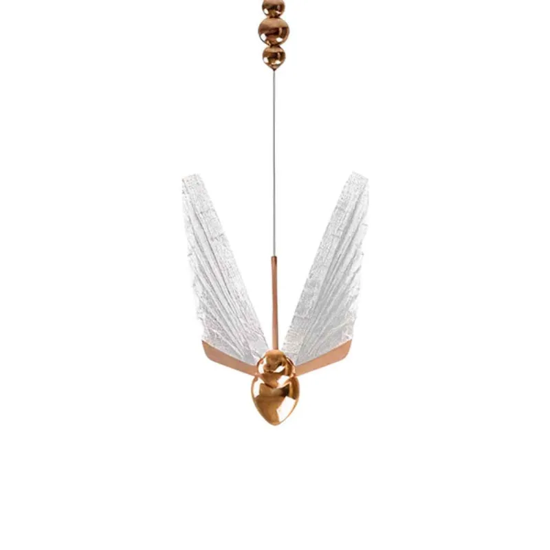 Pendente borboleta LED 3500K 3W dourado bivolt 20CM - GMH