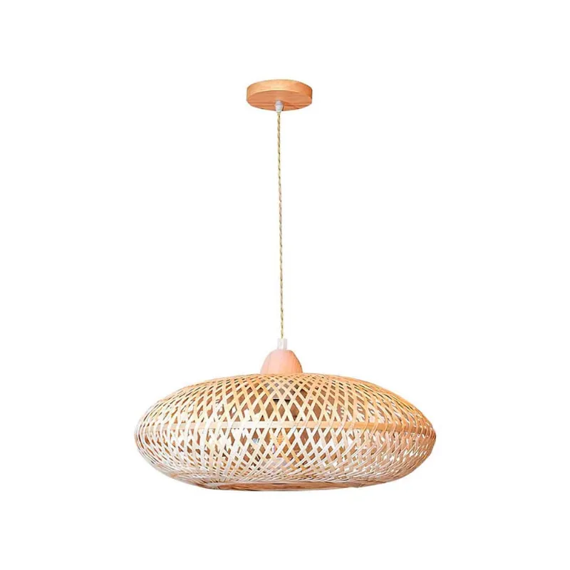 Pendente batu 40CM 1xE27 fibra de bambu E madeira P-BATU-40 - GMH