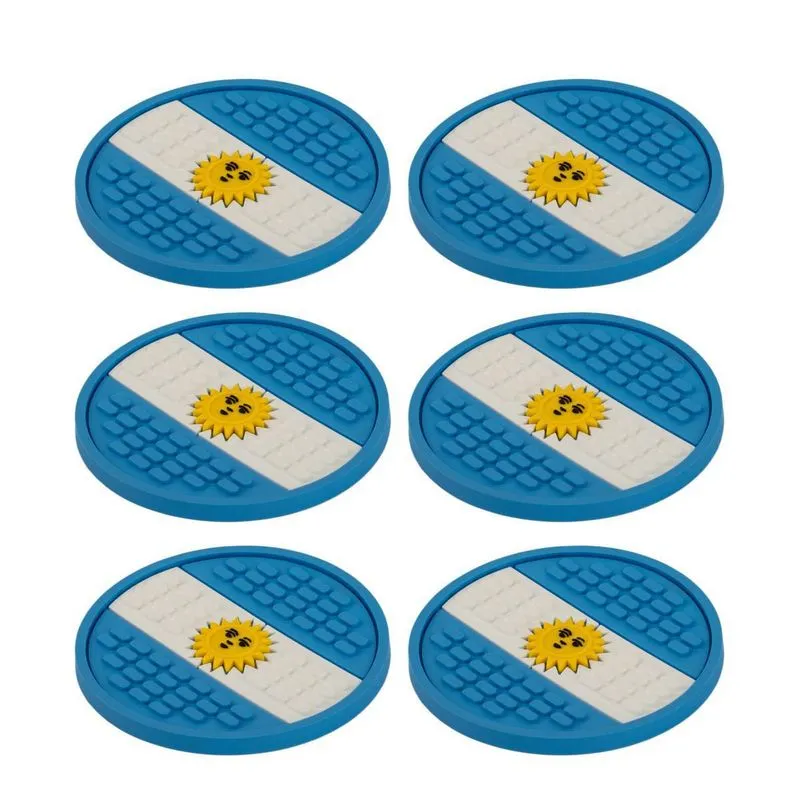 Porta Copos Argentina Bolacha Chopp Cerveja Acessórios 6 Un