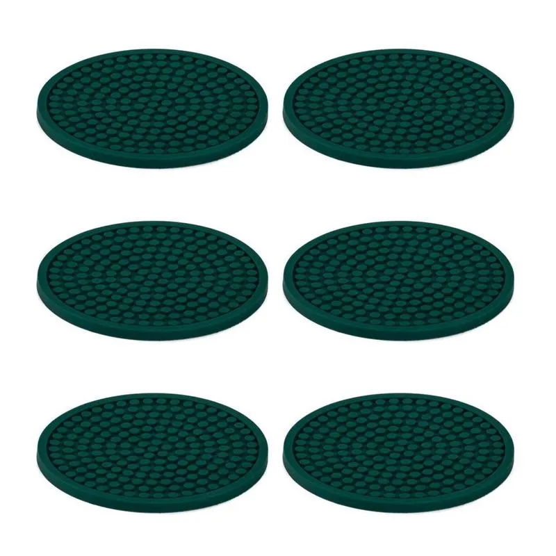 Kit Porta Copos Liso Sem Logo Emborrachado 6 Unidades Verde