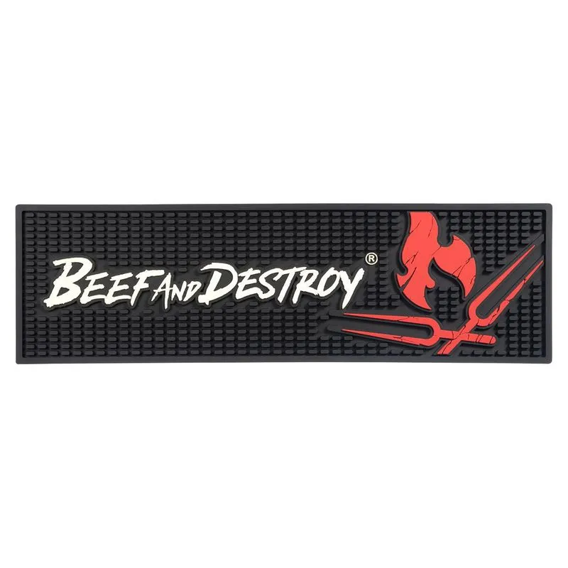 Tapete Bar Porta Copos Doctor Mat Branco Preto