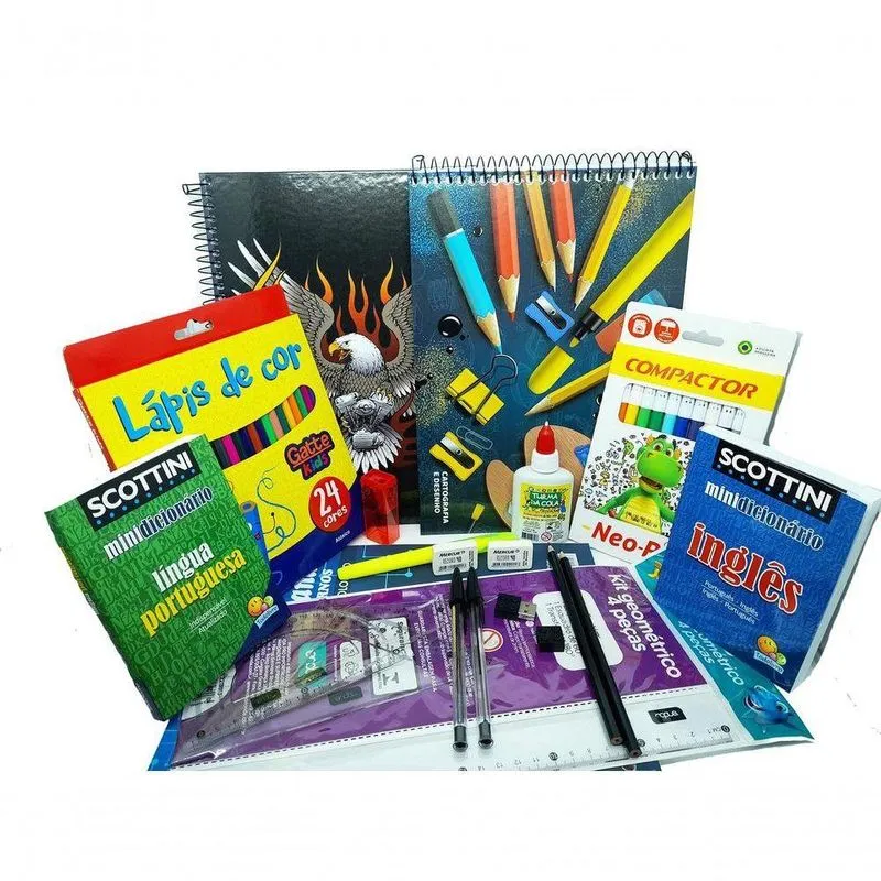 Kit Lista Material Escolar Ensino Médio Completo + Pendrive Exclusivo