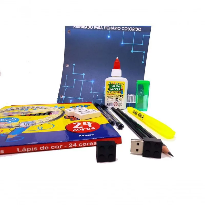 Kit Material Escolar 2023 Kit 4 + Pendrive De 8 Gb