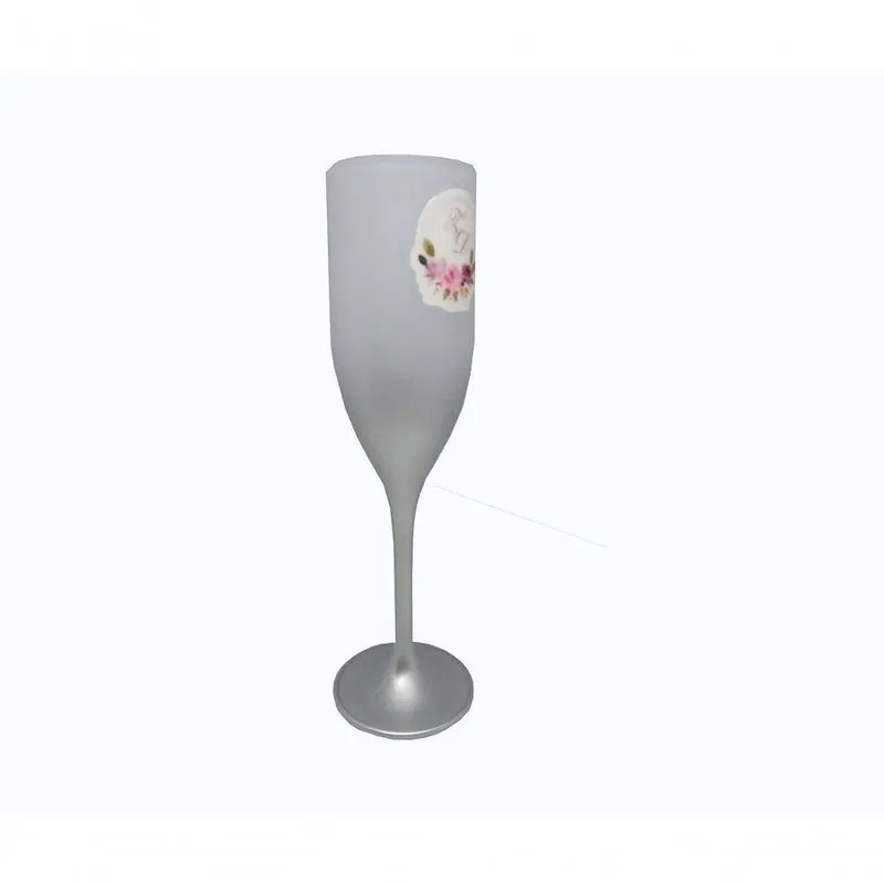10taça De Champanhe Prata Degrade Personalizada 280ml