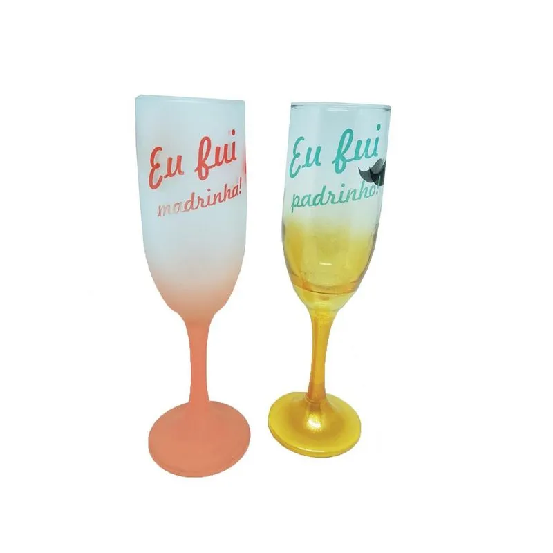 10taças De Vidro Champagne Personalizada Para Casamentos