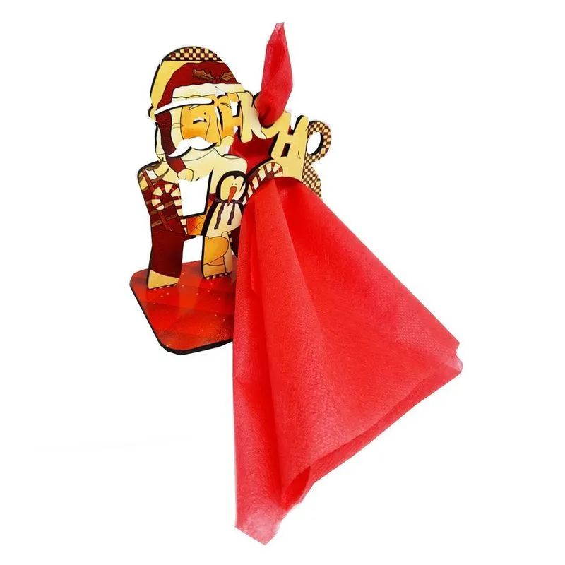 Guardanapo Papai Noel - 10 Unidades | Mdf 7,5x16cm