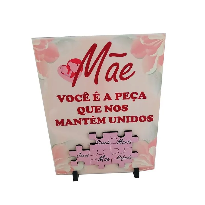 Azulejo Porta Retrato Flores Presente Dia Das Mães Exclusivo