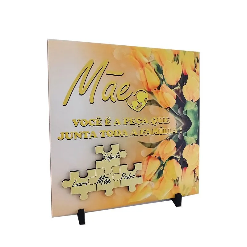 Azulejo Porta Retrato Flores Presente Dia Das Mães