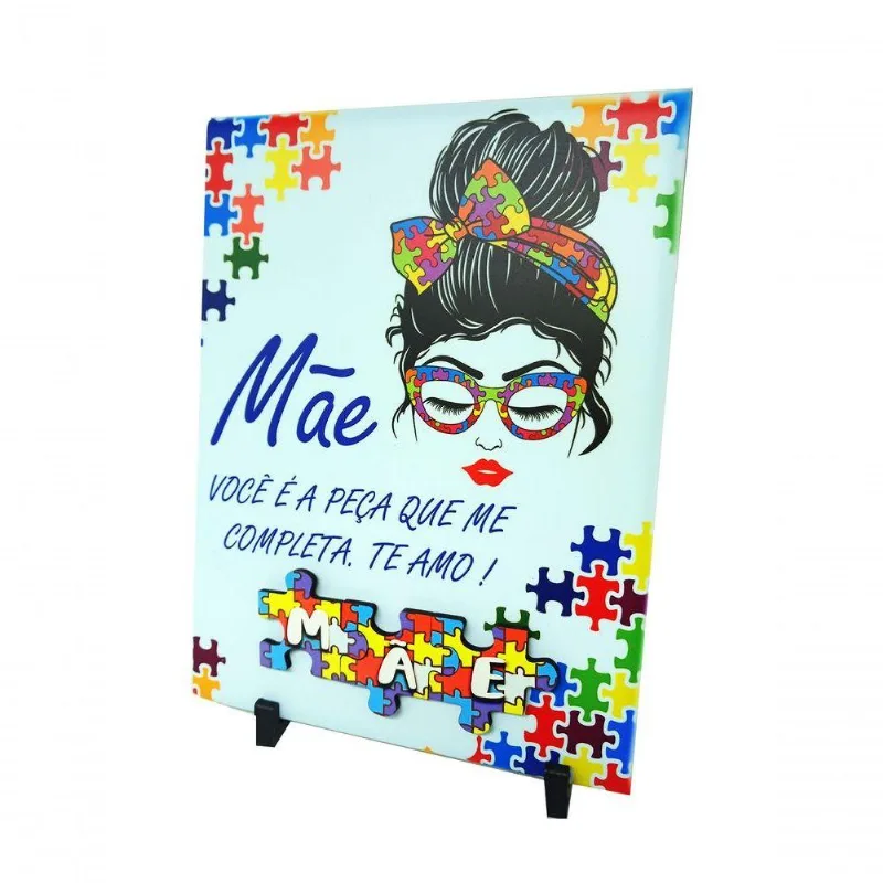 Porta Retrato Lembrança Azulejo Decorativo Mães De Autistas