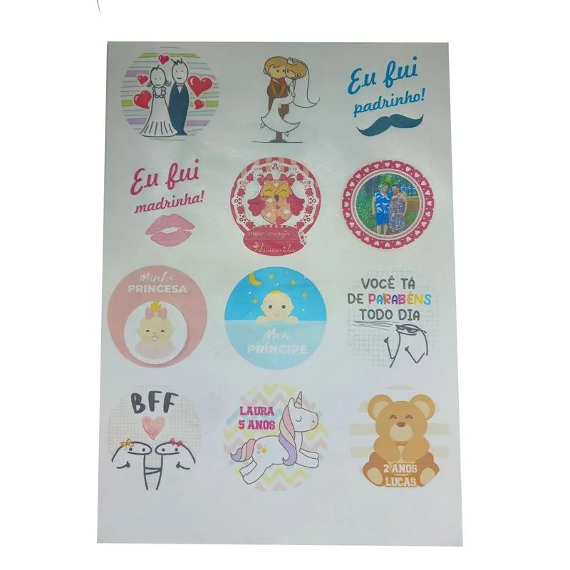 Papel De Arroz Comestível Para Cupcakes