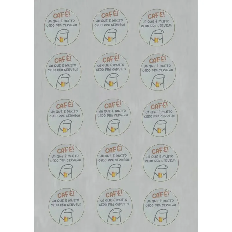 Impressão Papel Arroz Cafeterias Flork Café Já Que É Cedor