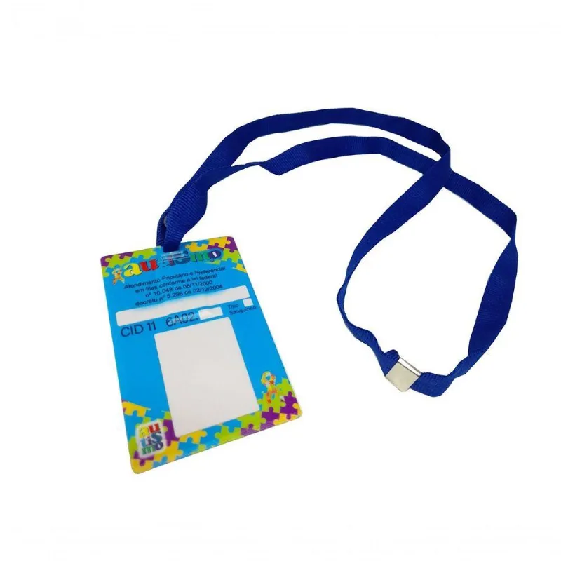 Cordão Pendrive Crachá Tea Informações Para Autistas