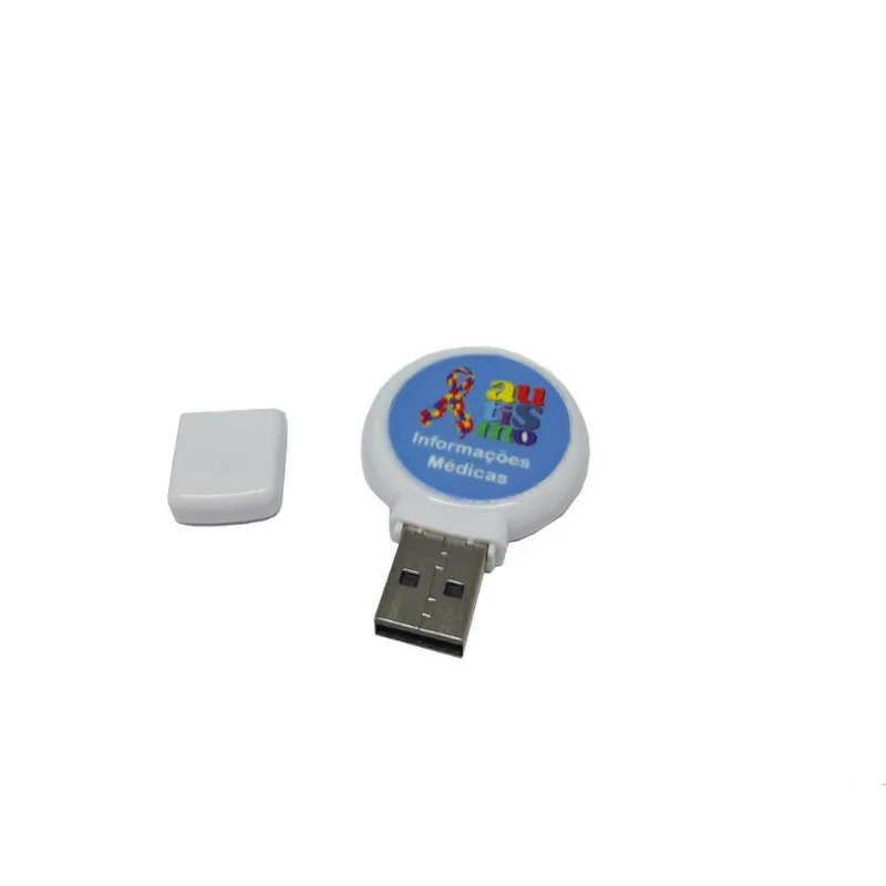 Kit Cordão Identificação Autistas Pendrive Informativo Tea