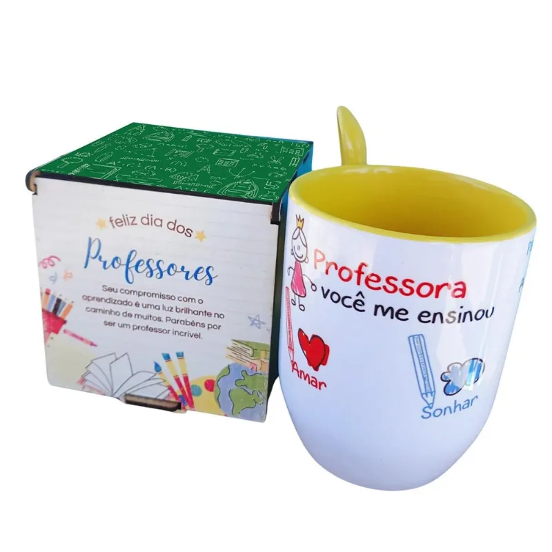 Kit Presente Especial Dia Dos Professores E Caneca Colher